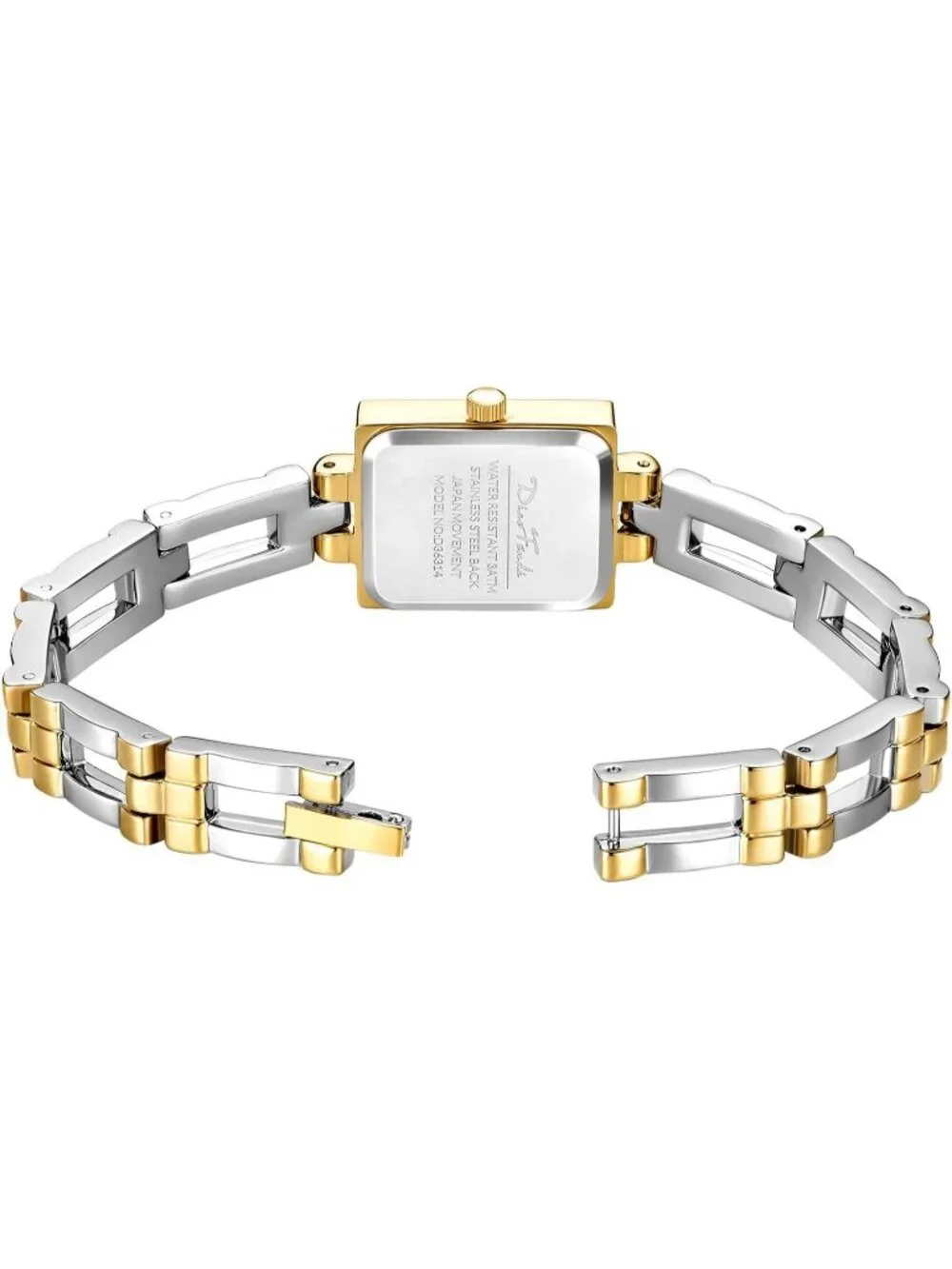 Women's Gold Black Vintage Quartz Stainless Steel Band Luxury Bracelet Watch